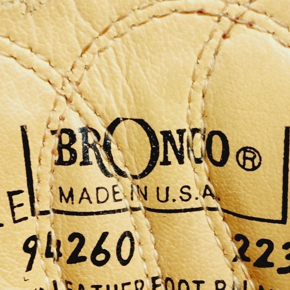 Bronco Brown Embroidery Leather Slip On Block Heel Pointy Toe Western Boots D186 - Picture 9 of 13